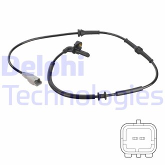 Датчик ABS CITROEN BERLINGO (MF_,...) - 1.6 HDI 75 (MF9HW,...); REAR (L) -ua Delphi SS20761