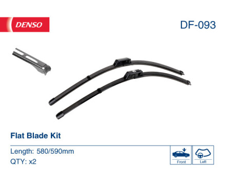 Щітка склоочисника К-Т БЕСКАРКАСНЫЙ / 590/580 MM / LHD / AUDI A8 2002 - 2010 -ua DENSO DF-093