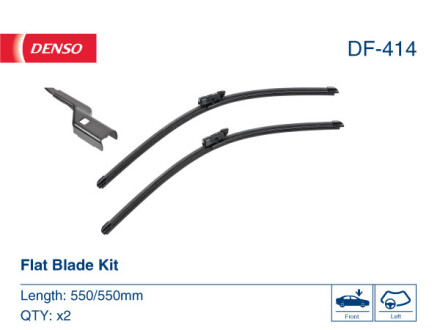 Щітка склоочисника К-Т БЕЗКАРКАСНИЙ / 550/550 MM / LHD / LAND ROVER DEFENDER (19-) 09/19- -ua DENSO DF-414