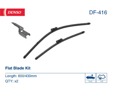 Щетка стеклоочистителя К-Т БЕСКАРКАСНЫЙ / 600/430 MM / LHD / CITROEN BERLINGO (ER_, EC_) 07/21- DENSO DF-416