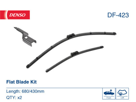 Щітка склоочисника К-Т БЕЗКАРКАСНИЙ / 680/430 MM / LHD / JAGUAR XE (15-) 03/15- -ua DENSO DF-423