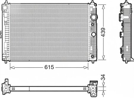 Радіатор охолоджування INFINITI Q50 (13-) 2.0 T|INFINITI Q60 (16-) 2.0 T|INFINITI Q70 (13-) 2.2 D -ua DENSO DRM46045