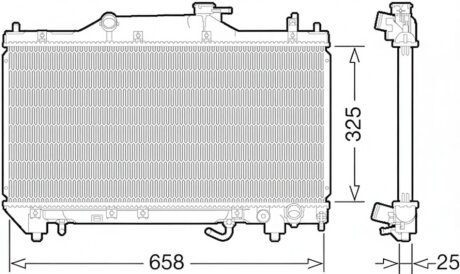 Радіатор охолоджування DENSO DRM50067