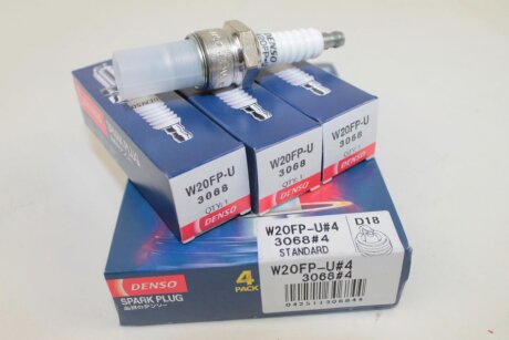 Свiча запалювання Газель,Волга,УАЗ,ГАЗ 53 дв.402 (1шт) DENSO W20FPU#4