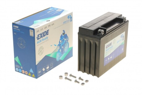 Акумуляторна батарея 21Ah/350A (205x86x162/+R/B0) (AGM) (мото) UA63 EXIDE AGM12-23