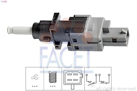 Датчик стоп-сигналу Citroen Jumper / Fiat Ducato / Peugeot Boxer (94-) (7.1196) FACET 71196