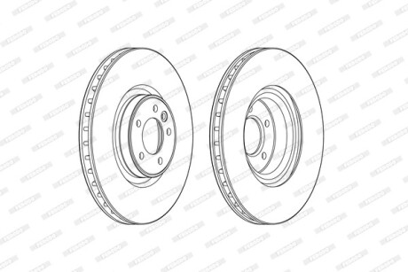 Диск тормозной передний RANGE ROVER IV, SPORT 3.0-5.0 2009- FERODO DDF2601C-1