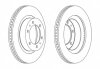 Диск гальмівний ПЕРЕДН TOYOTA FORTUNER ; HILUX III ; HILUX VII; HILUX VIII - 1998-2015 -ua FERODO DDF2606C (фото 2)