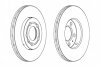 Диск гальмівний ПЕРЕДН SKODA OCTAVIA -2010,RAPID 2012-;VW POLO 02-,GOLF -06,BORA -05 FERODO DDF927 (фото 2)
