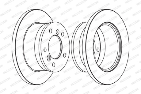 ДИСК тормозной задней MB SPRINTER I 2-T 2/95-5/06 SPRINTER I 3-T 2/95-5/06 SPRINTER I 4-T 2/96-5/06,VW FERODO FCR229A