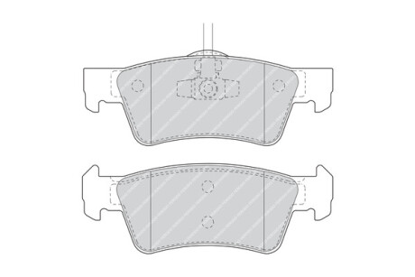 Колодки тормозные дисковые задние VW TOUAREG 2.5 R5 TDI 03-10 FERODO FDB1460