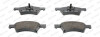 Колодки тормозные дисковые передние CHRYSLER GRAND VOYAGER -07,DODGE CARAVAN -06 FERODO FDB1510 (фото 1)