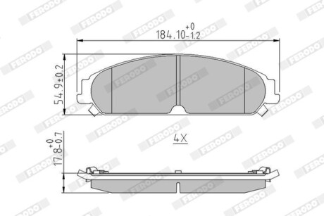 Колодки тормозные дисковые передние CHRYSLER 300C 3.5 09-04- FERODO FDB4078