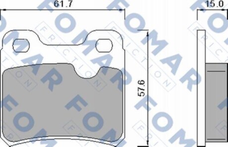 Колодки тормозные дисковые задние OPEL ASTRA A 91-98,CALIBRA 90-,KADETT E 86-91,VECTRA A 88-95 FOMAR FO 445981