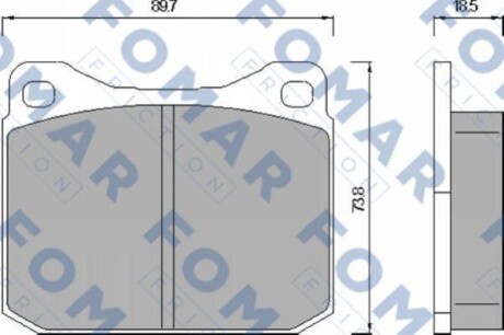 Колодки гальмівні дискові ПЕРЕДН MERCEDES 200, 230, 240, 250, 2 -ua FOMAR FO 467883