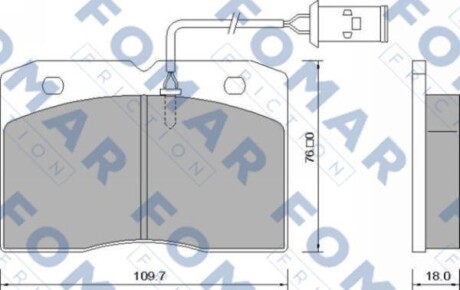 Колодки тормозные дисковые передние IVECO DAILY 96- FOMAR FO 628281