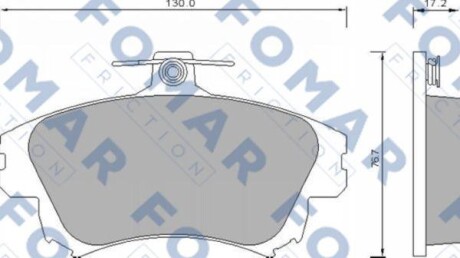 Колодки тормозные дисковые ПЕРЕДН R=15' MITSUBISHI CARISMA 95-06, COLT 04-, VOLVO S40 95-04 FOMAR FO 677481