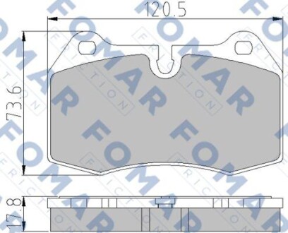 Колодки гальмівні дискові ПЕРЕДН BMW 7 (E38)/8 (E31) 01.1996- -ua FOMAR FO 904981
