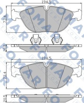 Колодки тормозные дисковые передние MERCEDES E (W210. W211) 96-09. S (W220) 02-05 FOMAR FO 922281