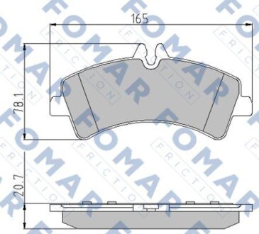 Колодки гальмівні дискові ЗАДН MB SPRINTER 906,VW CRAFTER 06.2006- -ua FOMAR FO 923681
