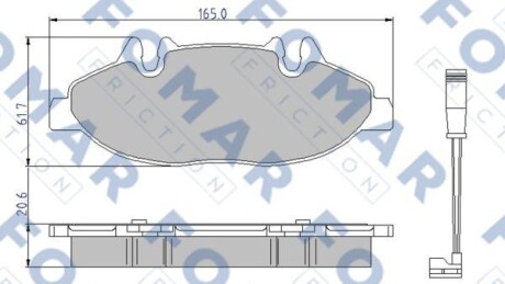 Колодки тормозные дисковые передние MERCEDES V-CLASS 03-. VITO 03- FOMAR FO 923781