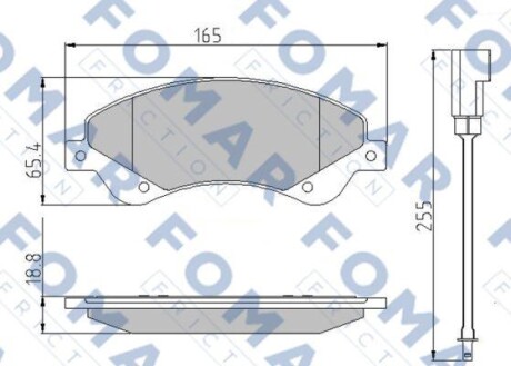 Колодки гальмівні дискові ПЕРЕДН TRANSIT 2.2TDCI, 2.3 16V, 2.4 TDCI (TRACTION) 07/06- -ua FOMAR FO 925181