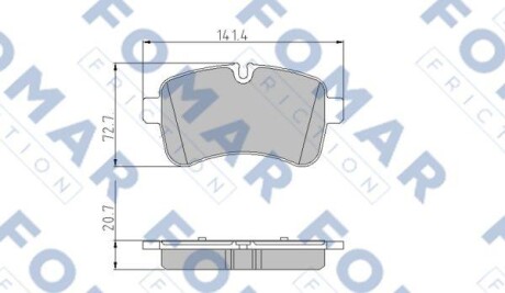 Колодки гальмівні дискові (комплект 4 шт) ЗАДН IVECO DAILY III 2.3 06- -ua FOMAR FO 925581