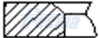 Кільця поршневі (1CYL) VAG 76.5 (1.2/1.2/2) BCA/BKR/BKY/BUD/BXW/CDDA/CGGA/CGGB/CLPA FRECCIA FR10-509600