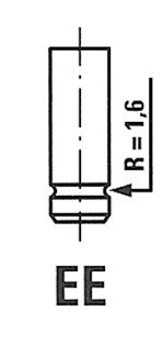 Клапан двигуна IN FIAT/LANCIA 1.8I/2.0I 834B/835A2 43.5X8X105.5 -ua FRECCIA R4174/RCR