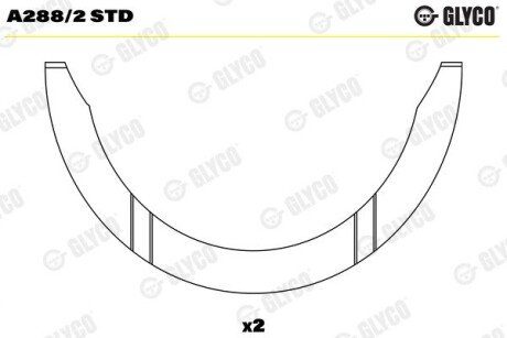 Фото вкладыши Glyco A288/2 STD Вкладыши Glyco A288/2 STD