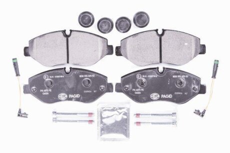 Колодки гальмівні дискові комплект передні HELLA 8DB355005521