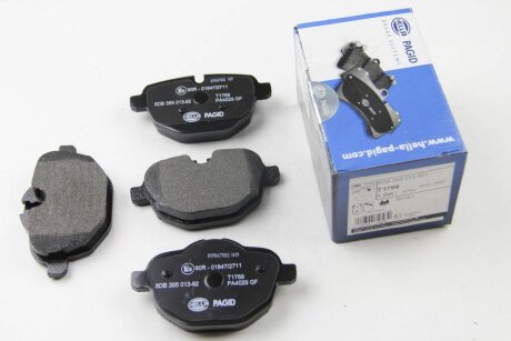 Колодки гальмівні дискові комплект задні на BMW 5 F10 2009-2016, G30 2016>, X3 F25 2010-2017, G01 20 HELLA 8DB355013921