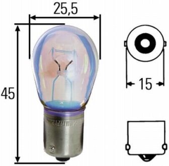 Лампа розжарювання STANDARD P21W 12V 21W BA15s HELLA 8GA002073121 (фото 1)