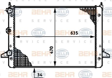 Радіатор cистеми охолодження HELLA 8MK376720501