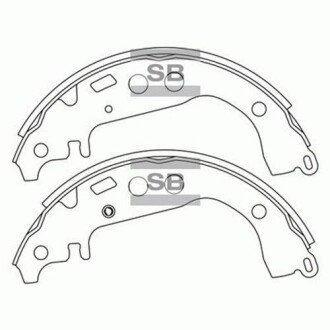 Колодки тормозные барабанные Hi-Q (SANGSIN) SA169
