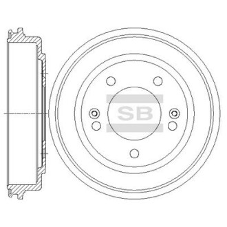 Тормозной барабан Hi-Q (SANGSIN) SD1097