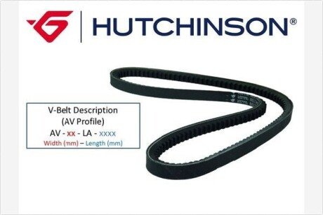 Клиновый ремень (AV 10 LA 720) HUTCHINSON AV10LA720