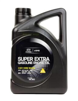 Олива моторна Mobis Super Extra Gasoline 5W-30 API SL, ILSAC GF-3, 05100-00410 (Каністра 4л) Hyundai/Kia/Mobis 0510000410