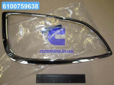 Рамка фары п/тум лев. IX35 (хром. окантовка) (Mobis) Hyundai/Kia/Mobis 865812Y000
