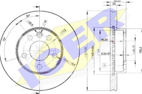 Диск тормозной ICER 78BD3015-2