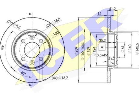Диск тормозной ICER 78BD4707-2