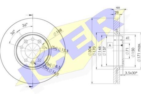 Диск тормозной ICER 78BD4755-2