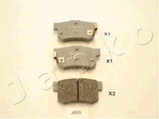 Фото колодки гальмівні дискові задні Honda Accord VII, VIII (03-), Civic VII, VIII, IX (00-)/Suzuki SX4 (06-) JAPKO 51405 Колодки гальмівні дискові задні Honda Accord VII, VIII (03-), Civic VII, VIII, IX (00-)/Suzuki SX4 (06-) JAPKO 51405