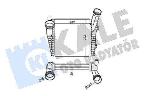 Интеркуллер VW Touareg, Porsche Cayenne OTO RADYATOR Kale 344745