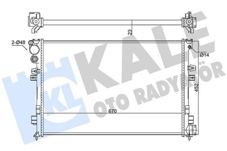 Радиатор охлаждения Citroen Jumpy OTO RADYATOR Kale 347220