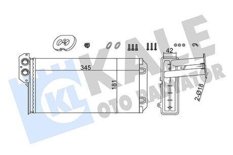 Радиатор обогревателя MB Sprinter/VW LT28 OTO RADYATOR Kale 355280