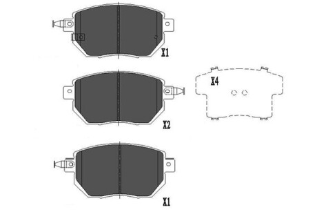 Колодки гальмивни (передни) Nissan Murano/Infiniti FX 35/45 03- PARTS (opt-om) KAVO KBP-6573