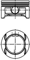 Поршень з кільцями OPEL 73.4 ASTRA H Z14XEP (KS) KOLBENSCHMIDT 40386600