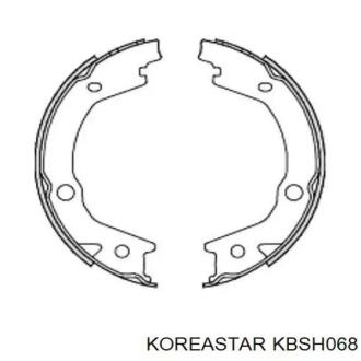 Колодка гальмівна барабанна Tucson (04-)/Sportage (06-) (58305-2EA00) (KBSH-068) KOREASTAR KBSH068