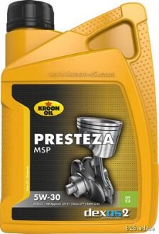 Олива моторна PRESTEZA MSP 5W-30 1л МАСЛО МОТ СИНТ PRESTEZA MSP 5W30 1L / ACEA C3/API SN/MB 229.51/VW 50 KROON OIL 33228